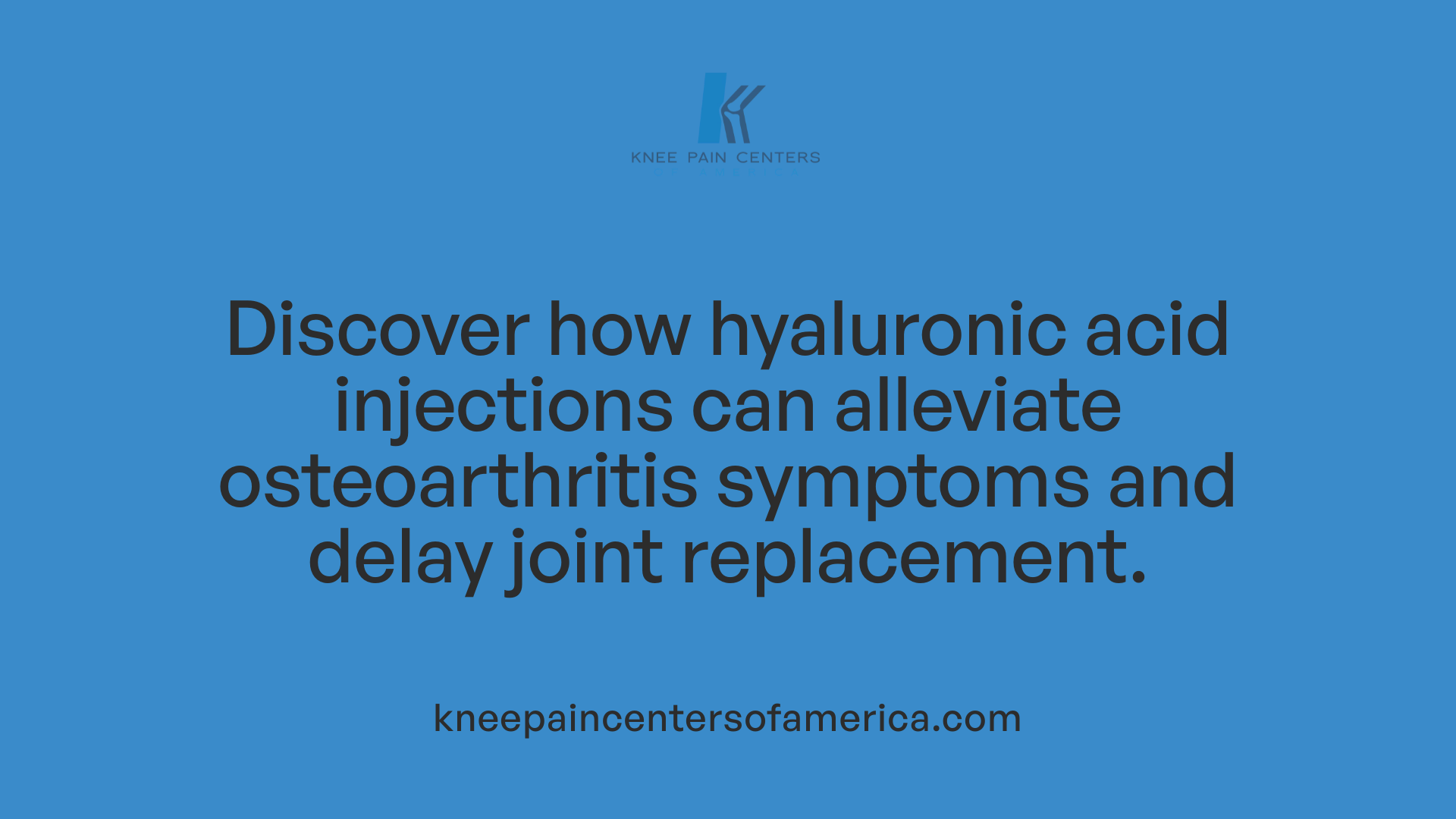 Discover how hyaluronic acid injections can alleviate osteoarthritis symptoms and delay joint replacement.