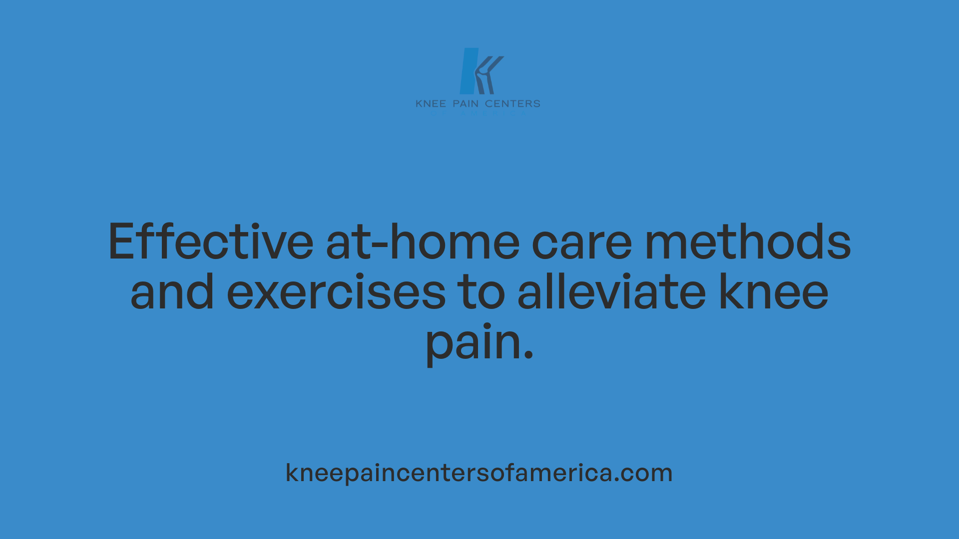 Effective at-home care methods and exercises to alleviate knee pain.