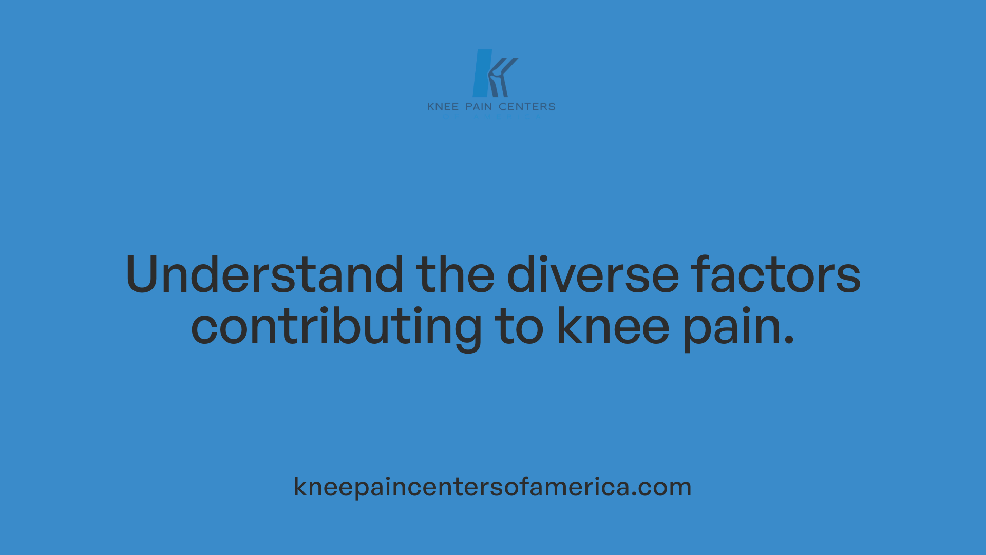 Understand the diverse factors contributing to knee pain.