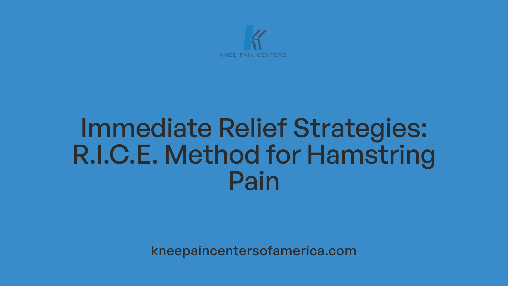 Immediate Relief Strategies: R.I.C.E. Method for Hamstring Pain