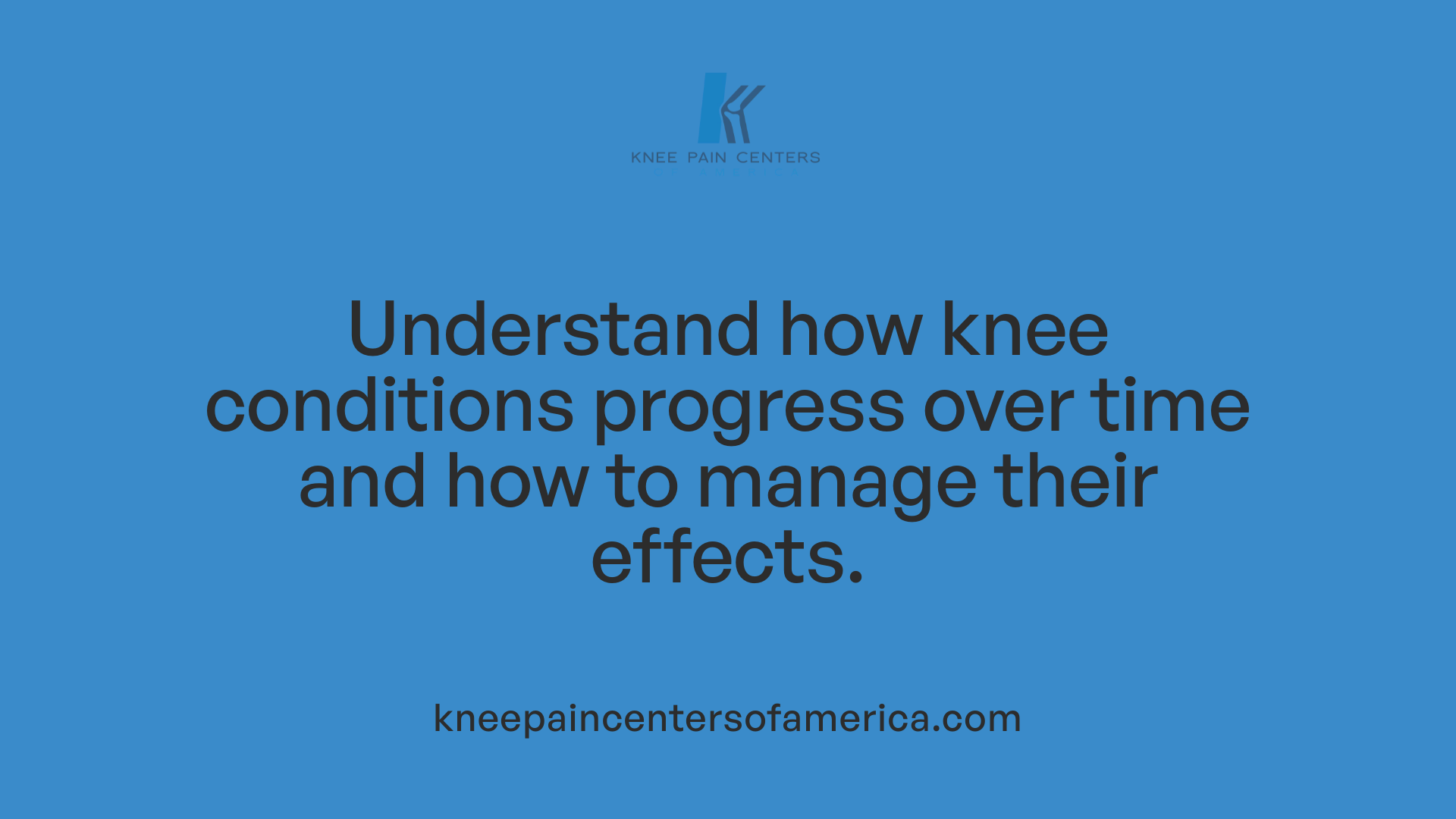 Understand how knee conditions progress over time and how to manage their effects.