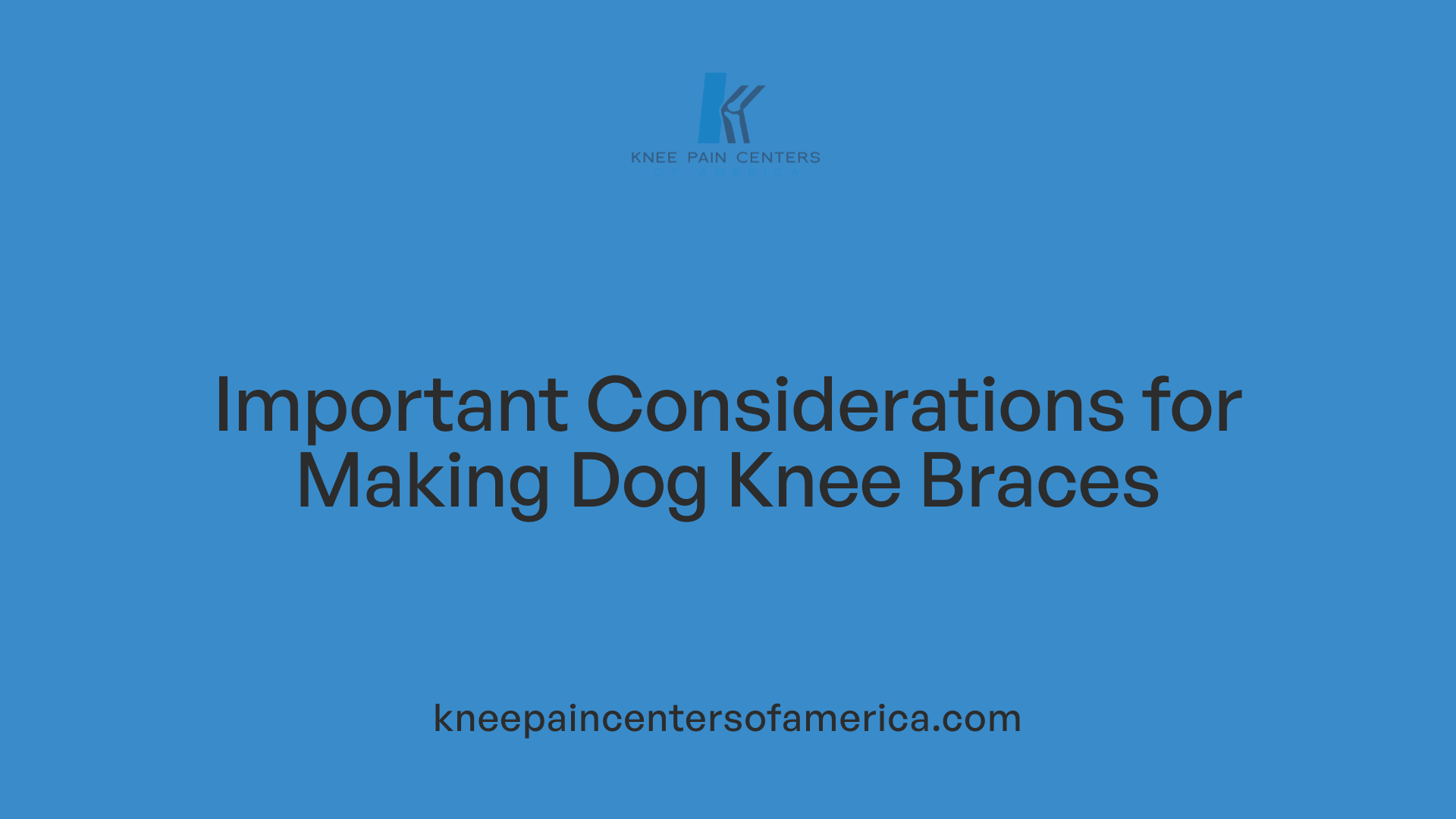 Important Considerations for Making Dog Knee Braces