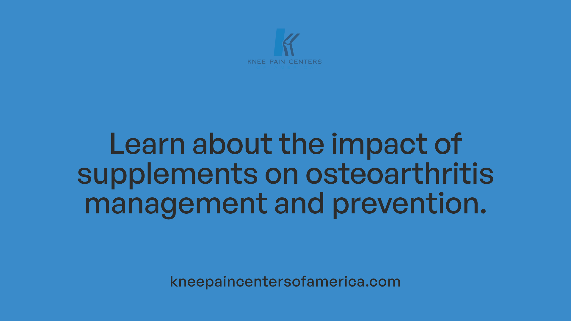Learn about the impact of supplements on osteoarthritis management and prevention.