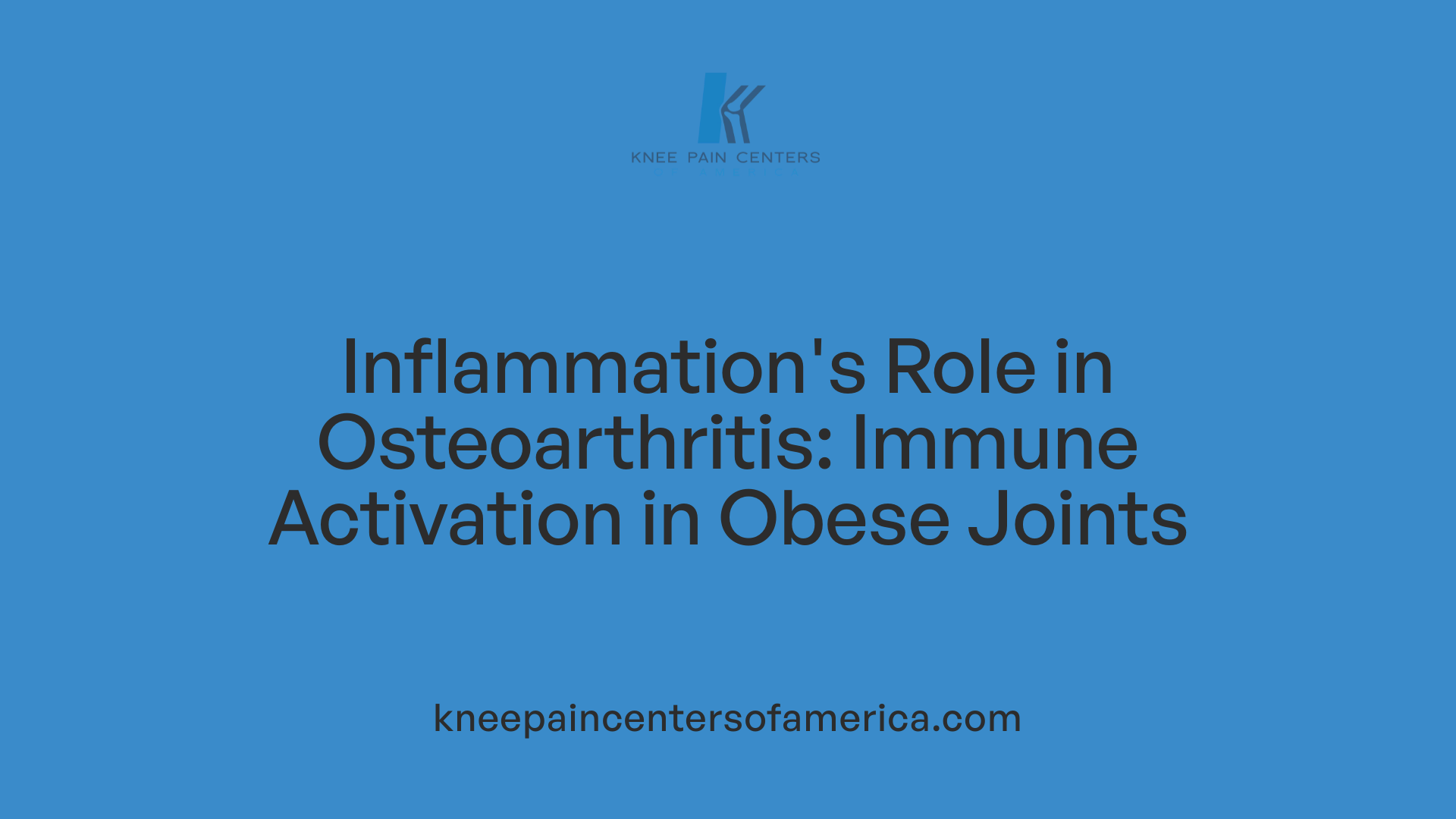 Inflammation's Role in Osteoarthritis: Immune Activation in Obese Joints