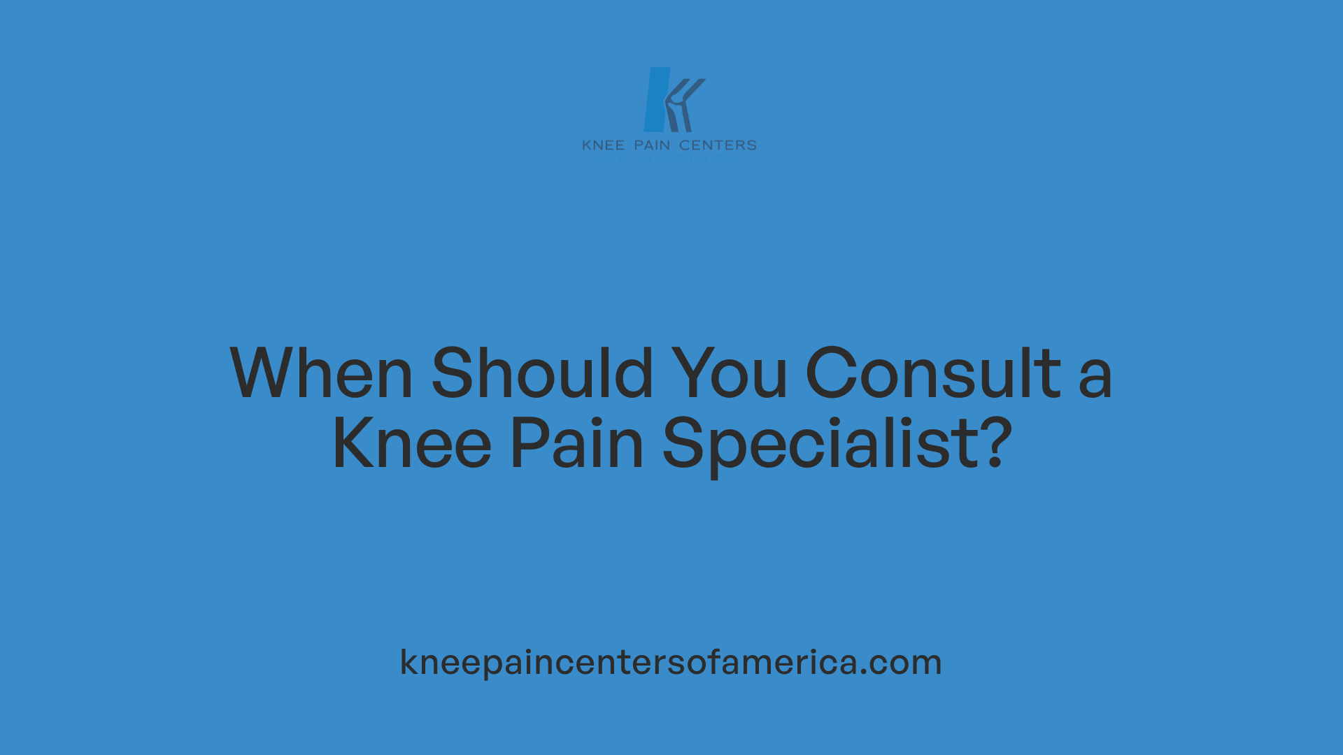 When Should You Consult a Knee Pain Specialist?