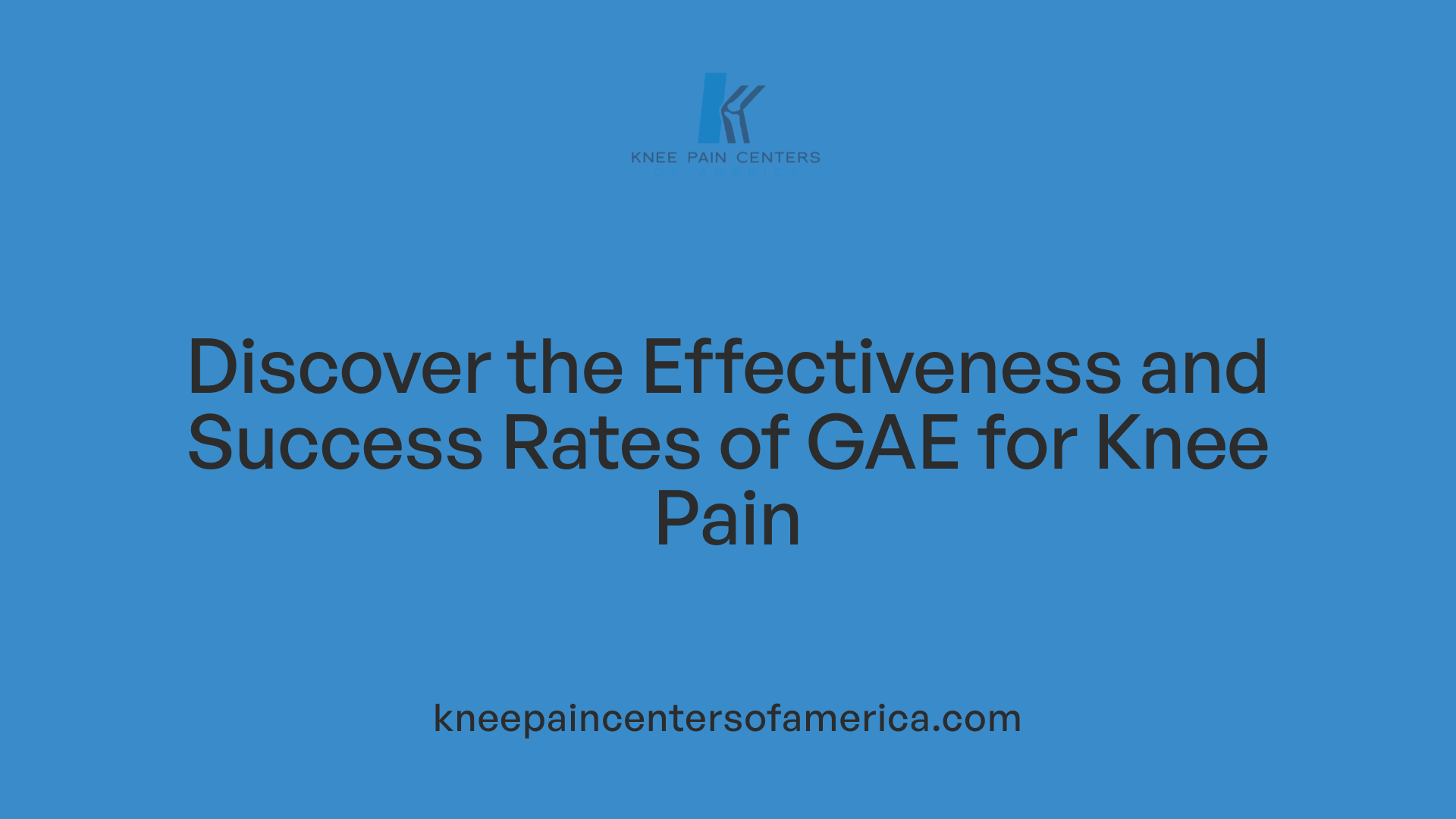 Discover the Effectiveness and Success Rates of GAE for Knee Pain