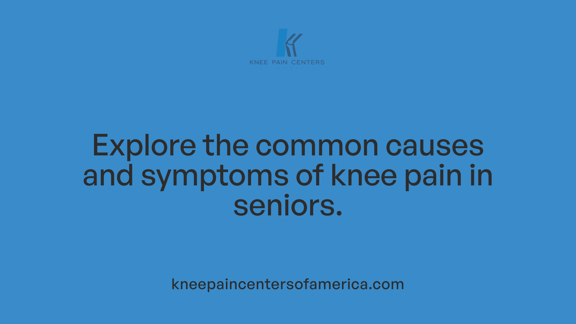 Explore the common causes and symptoms of knee pain in seniors.