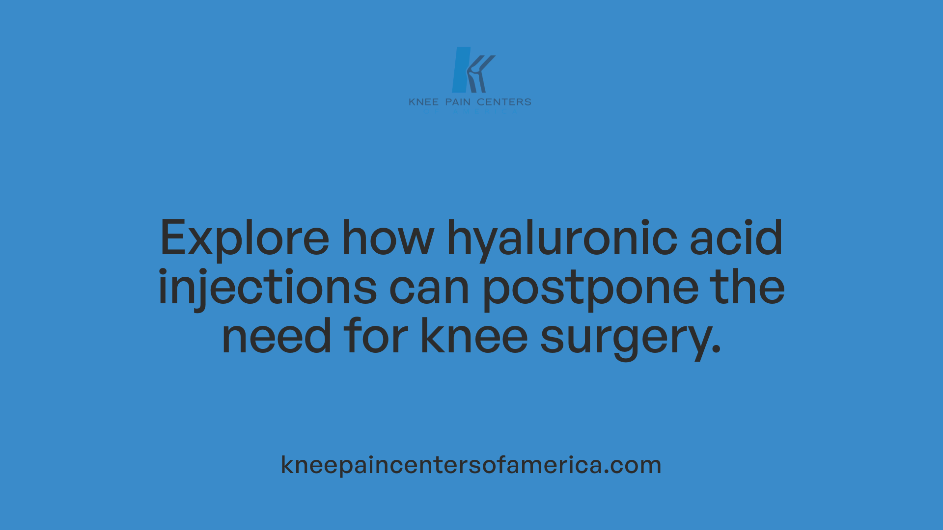 Explore how hyaluronic acid injections can postpone the need for knee surgery.