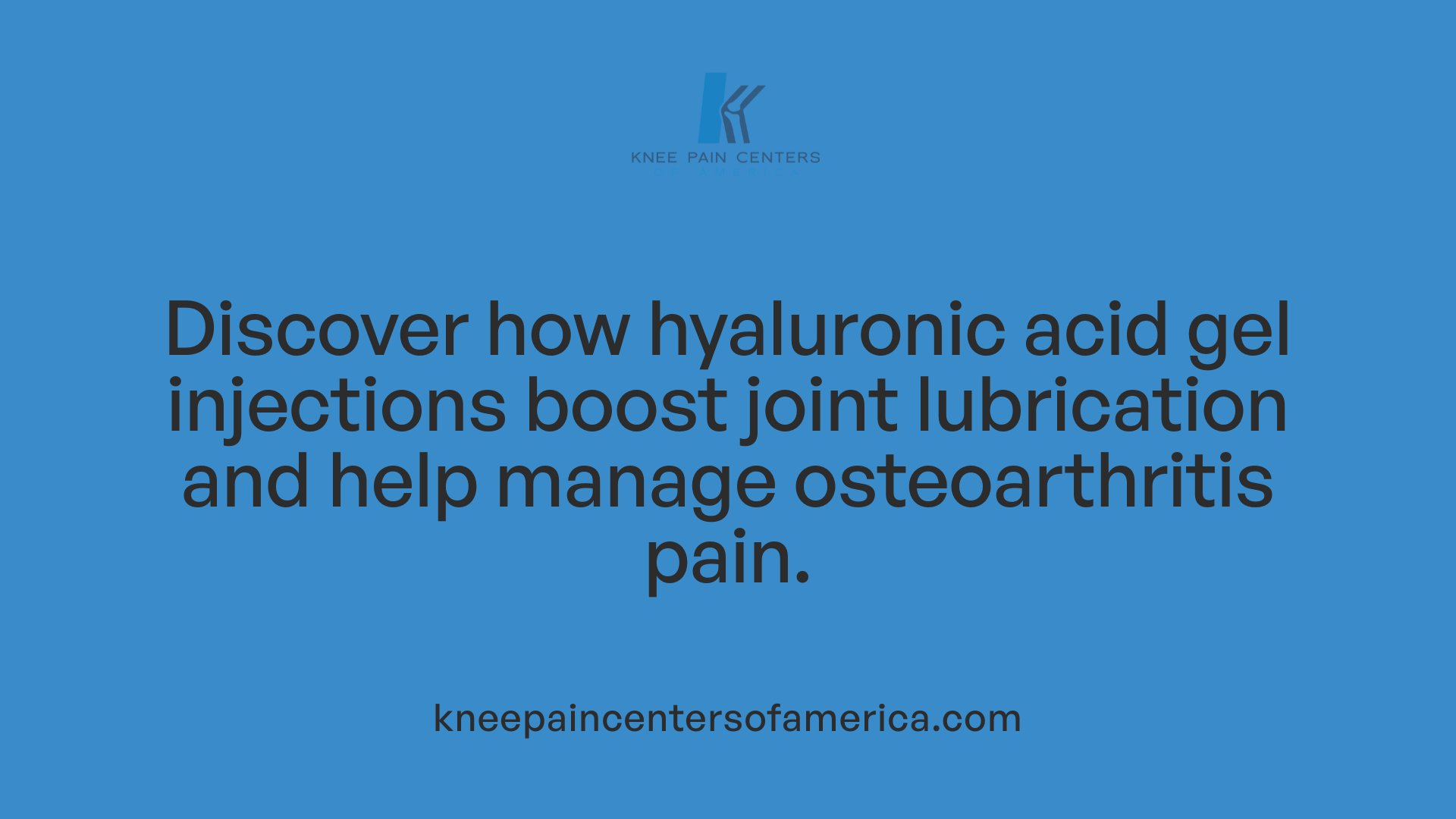 Discover how hyaluronic acid gel injections boost joint lubrication and help manage osteoarthritis pain.