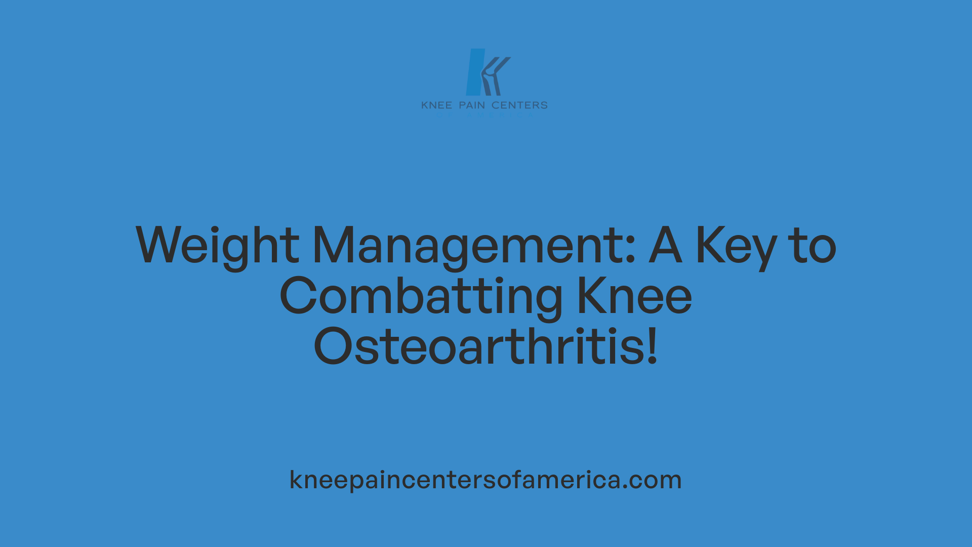 Weight Management: A Key to Combatting Knee Osteoarthritis!