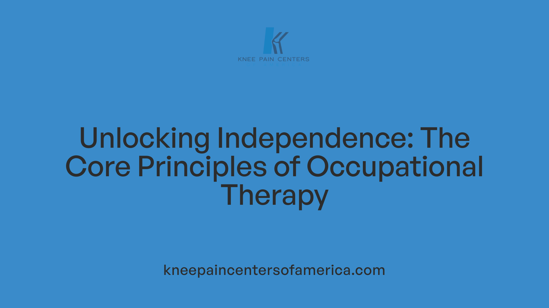 Unlocking Independence: The Core Principles of Occupational Therapy