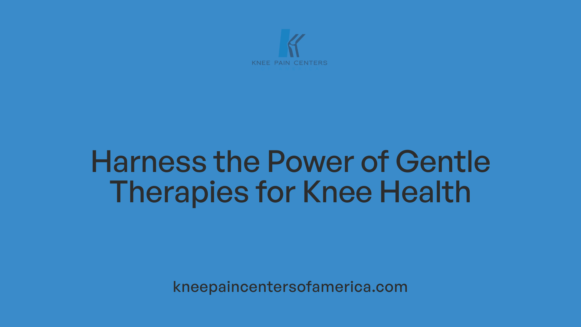 Harness the Power of Gentle Therapies for Knee Health