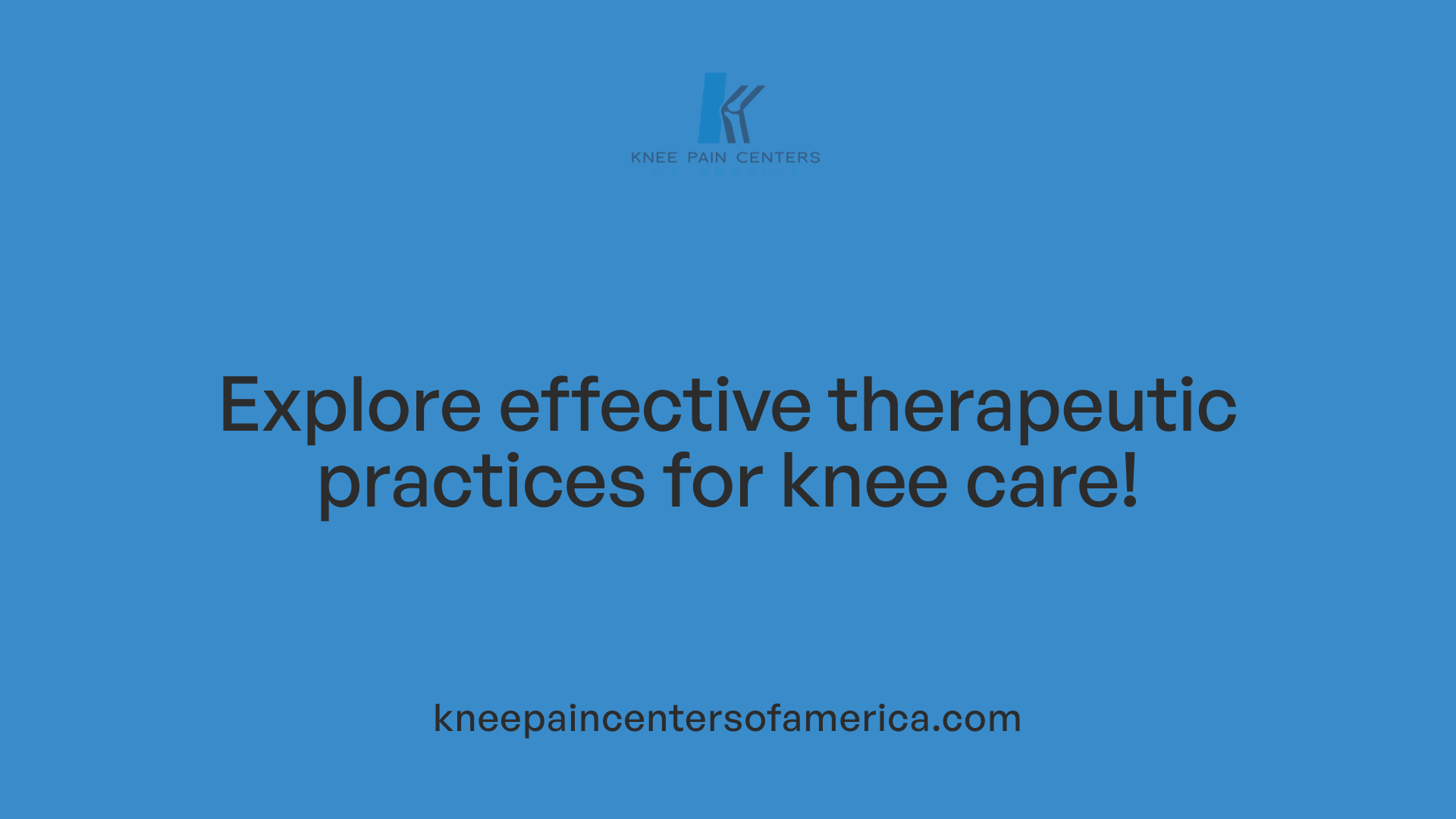 Explore effective therapeutic practices for knee care!