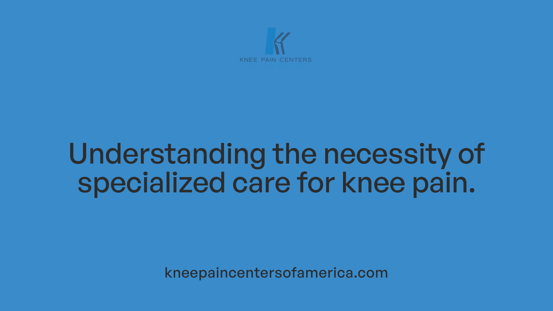 Understanding the necessity of specialized care for knee pain.