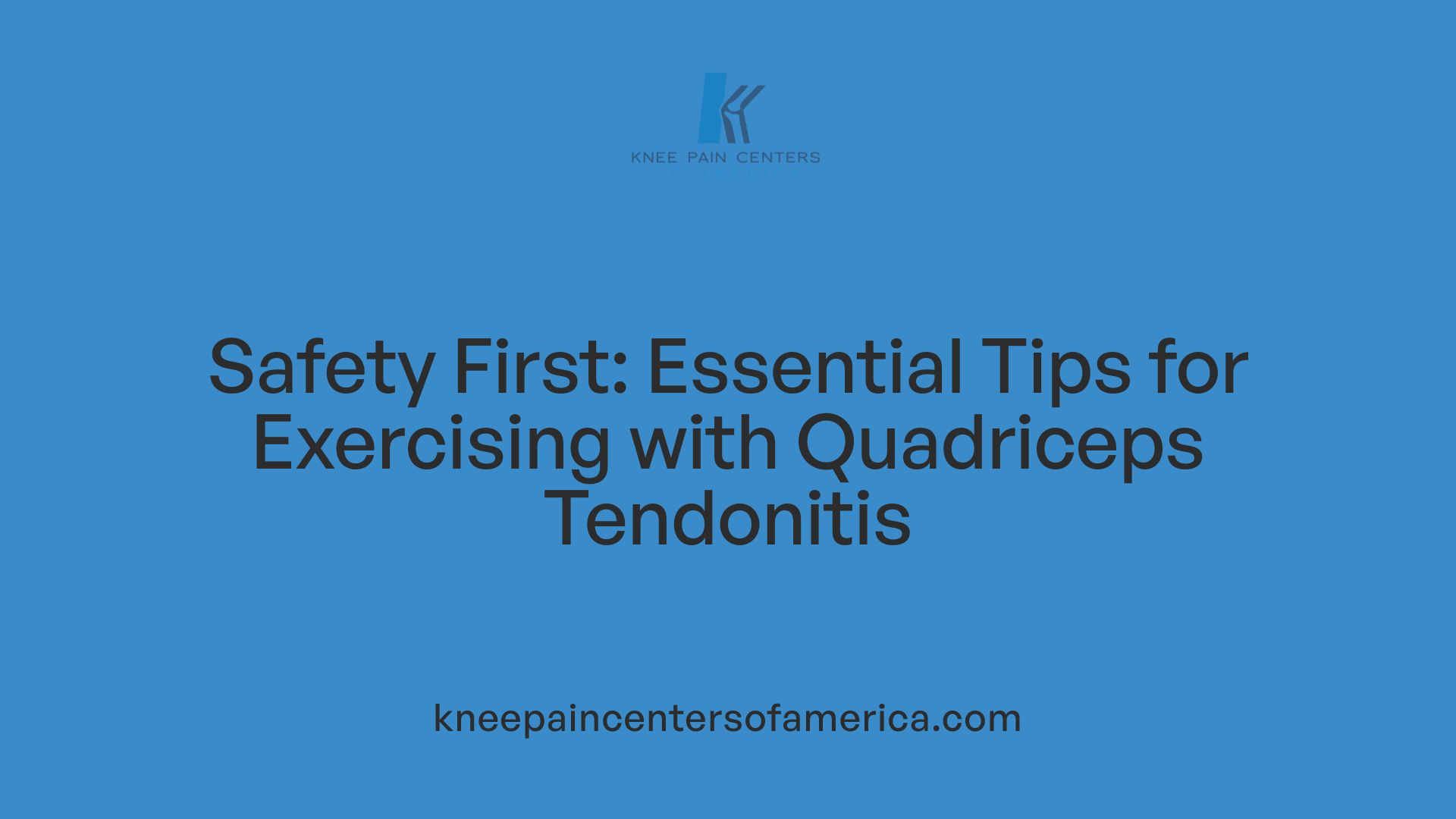 Safety First: Essential Tips for Exercising with Quadriceps Tendonitis