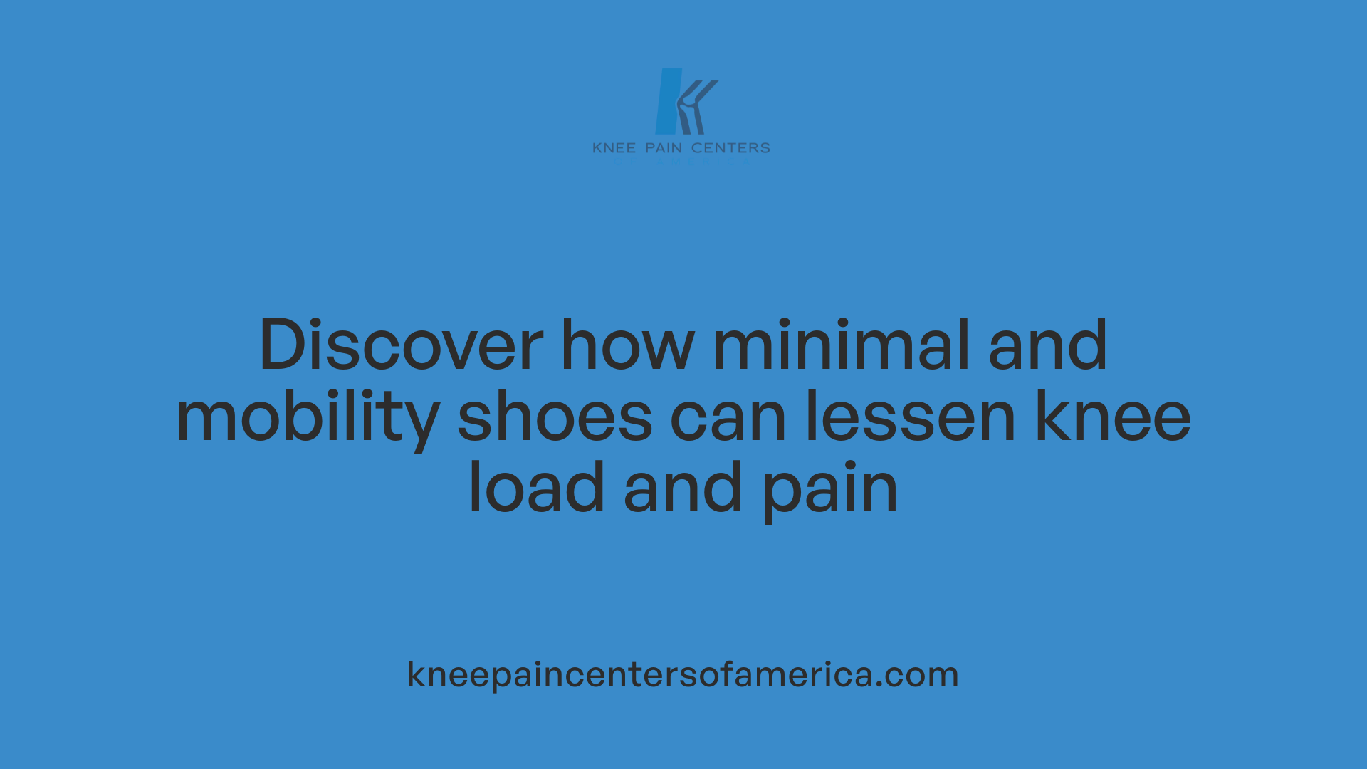 Discover how minimal and mobility shoes can lessen knee load and pain