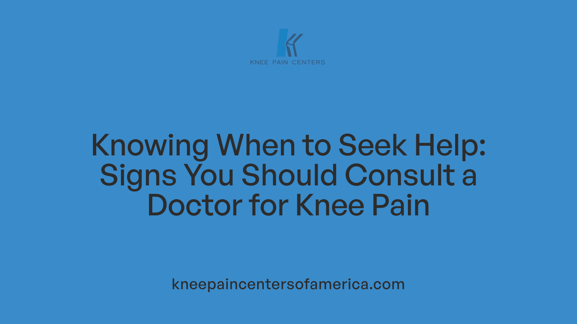 Knowing When to Seek Help: Signs You Should Consult a Doctor for Knee Pain