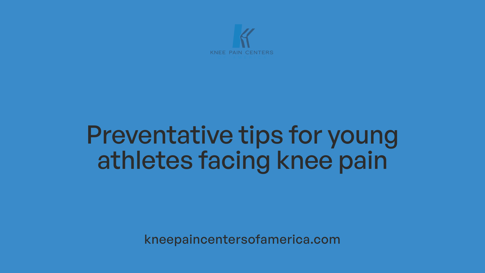 Preventative tips for young athletes facing knee pain