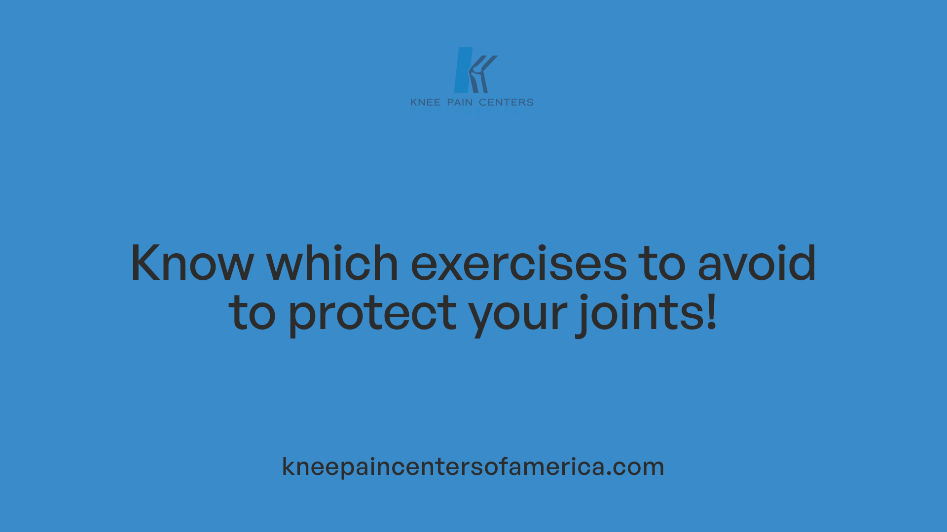 Know which exercises to avoid to protect your joints!