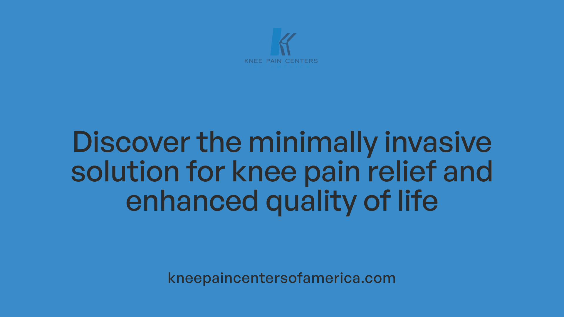 Discover the minimally invasive solution for knee pain relief and enhanced quality of life