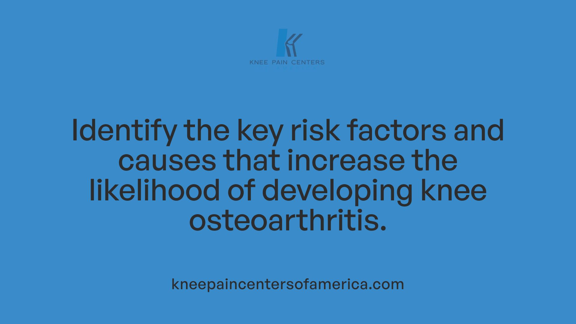 Identify the key risk factors and causes that increase the likelihood of developing knee osteoarthritis.
