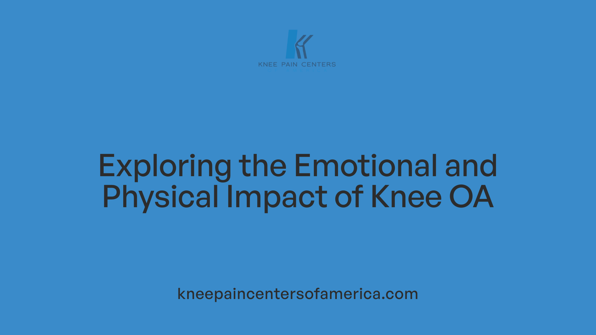 Exploring the Emotional and Physical Impact of Knee OA