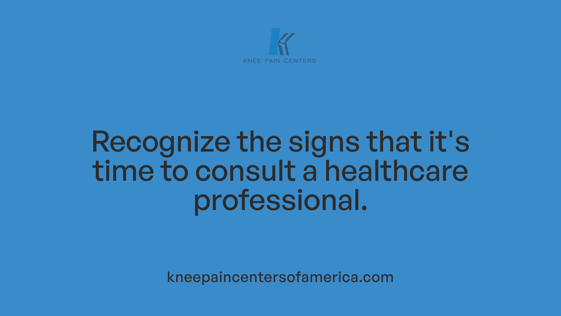 Recognize the signs that it's time to consult a healthcare professional.