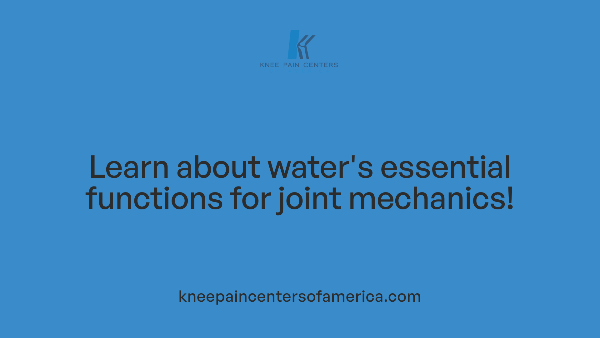 Learn about water's essential functions for joint mechanics!