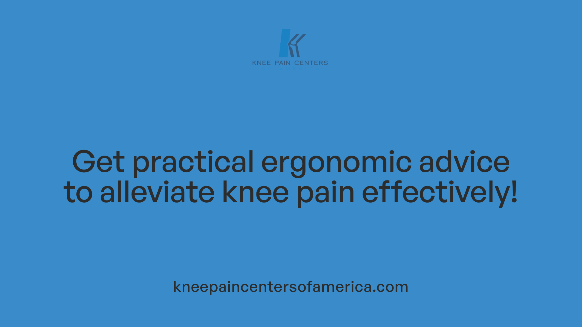Get practical ergonomic advice to alleviate knee pain effectively!