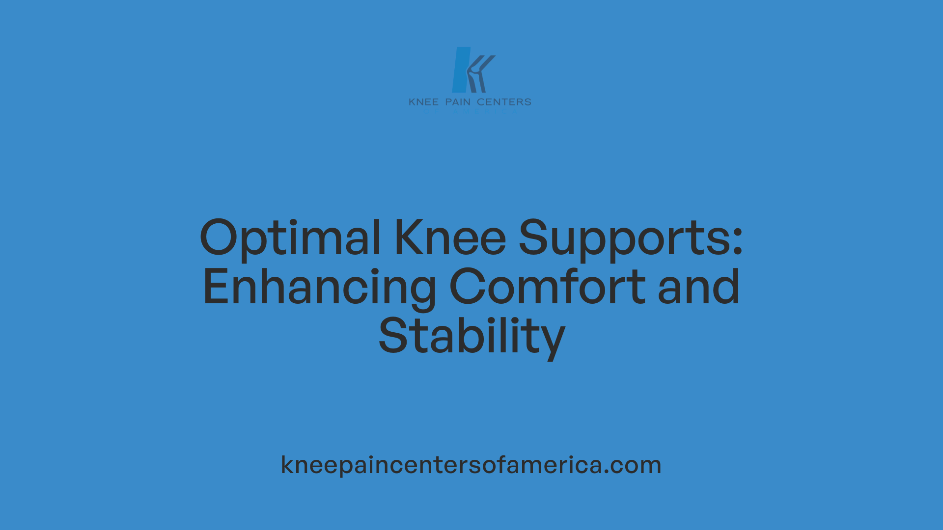 Optimal Knee Supports: Enhancing Comfort and Stability