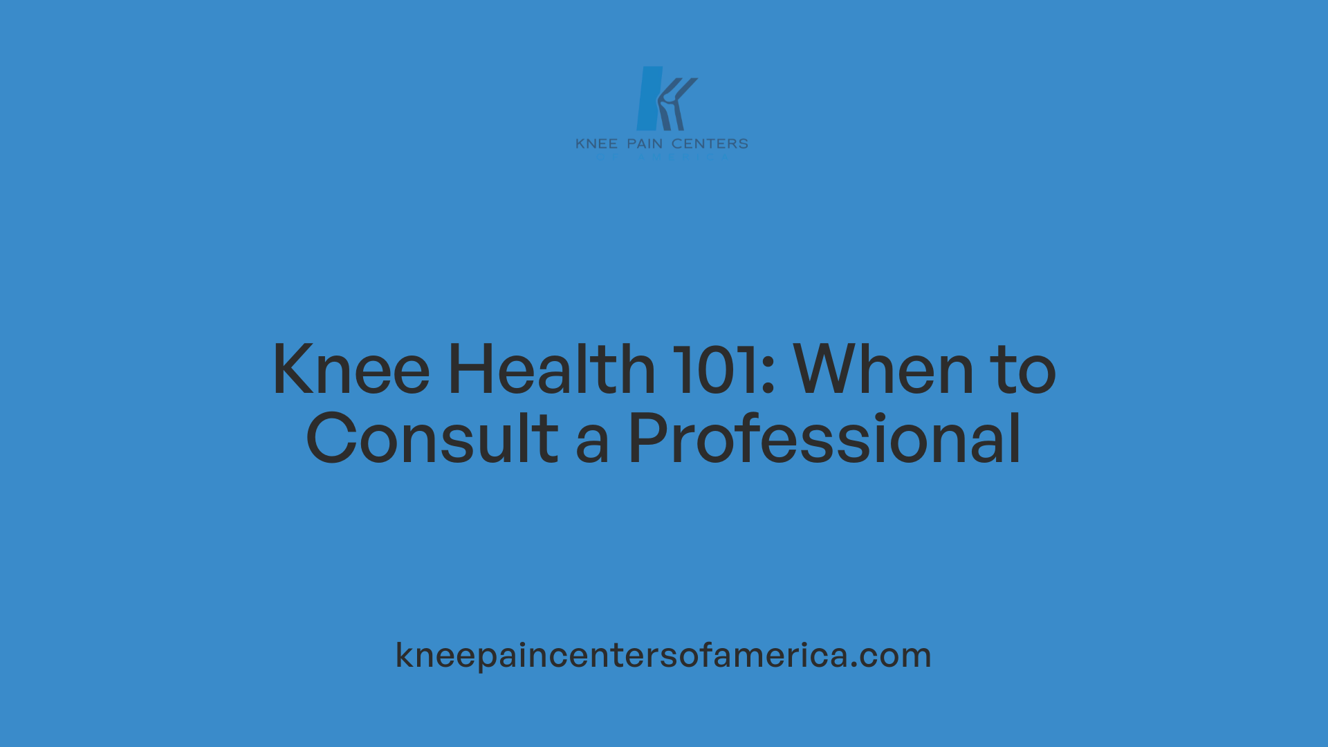 Knee Health 101: When to Consult a Professional