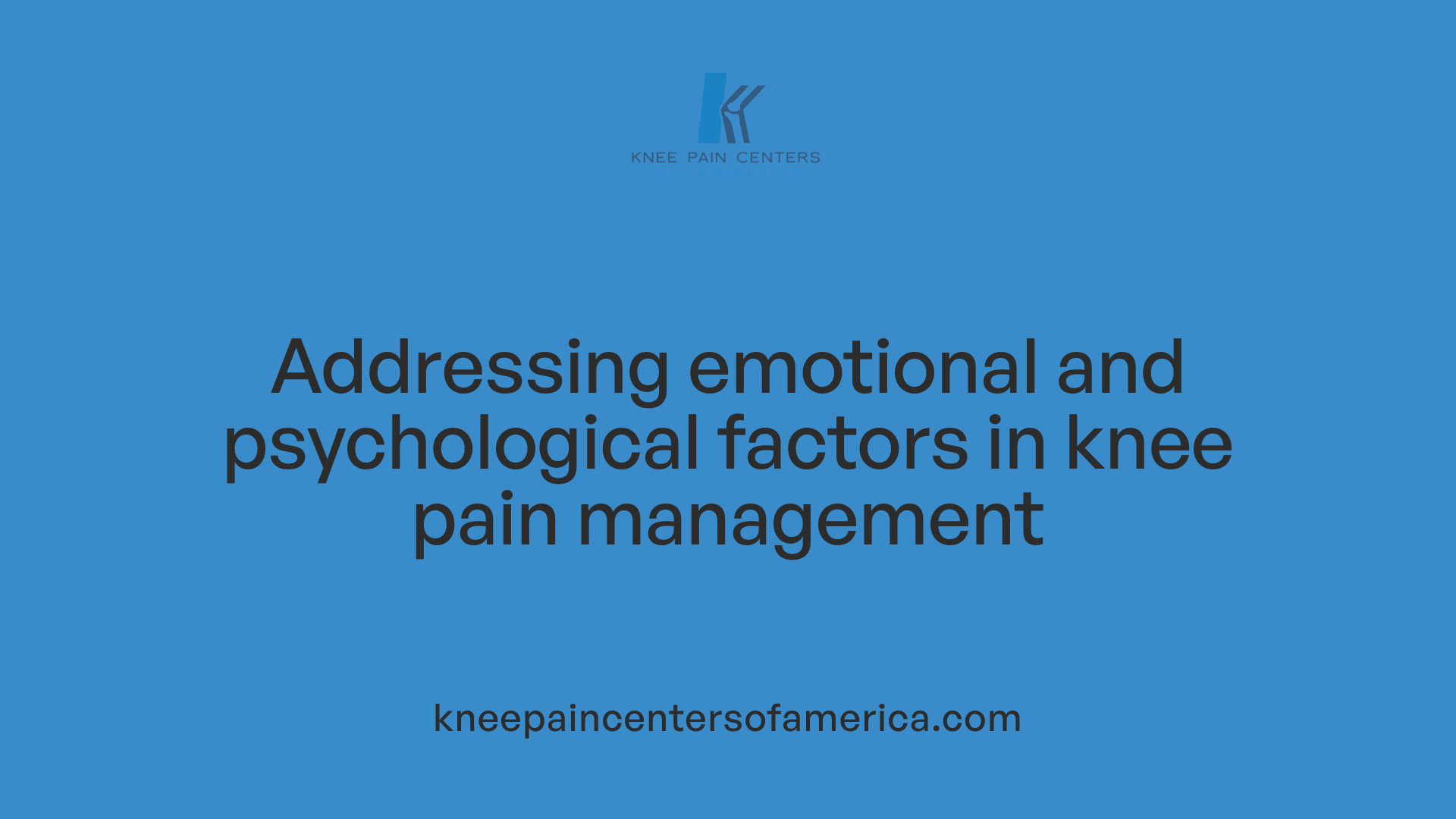 Addressing emotional and psychological factors in knee pain management