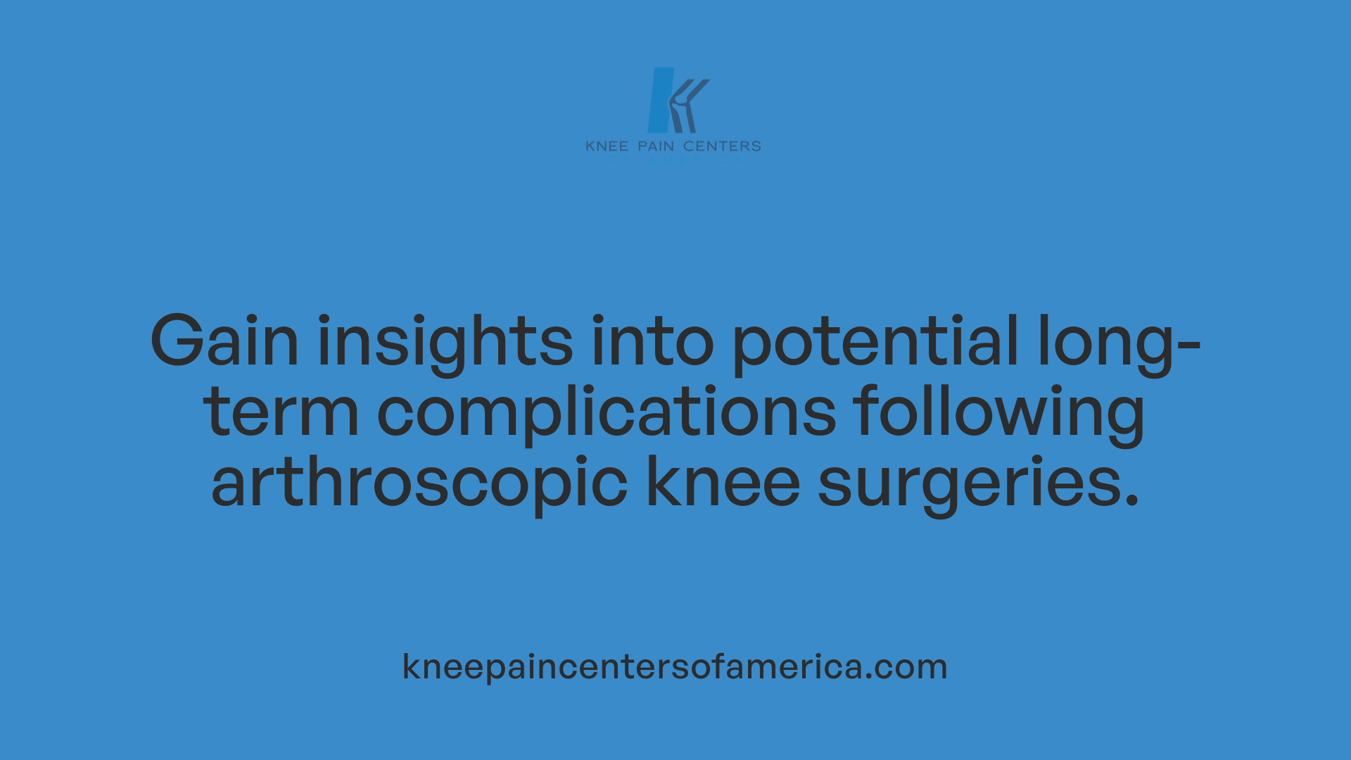 Gain insights into potential long-term complications following arthroscopic knee surgeries.