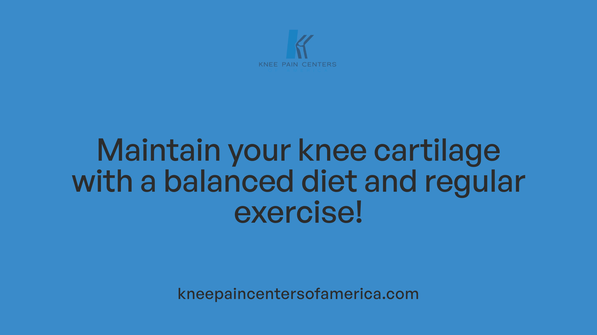Maintain your knee cartilage with a balanced diet and regular exercise!
