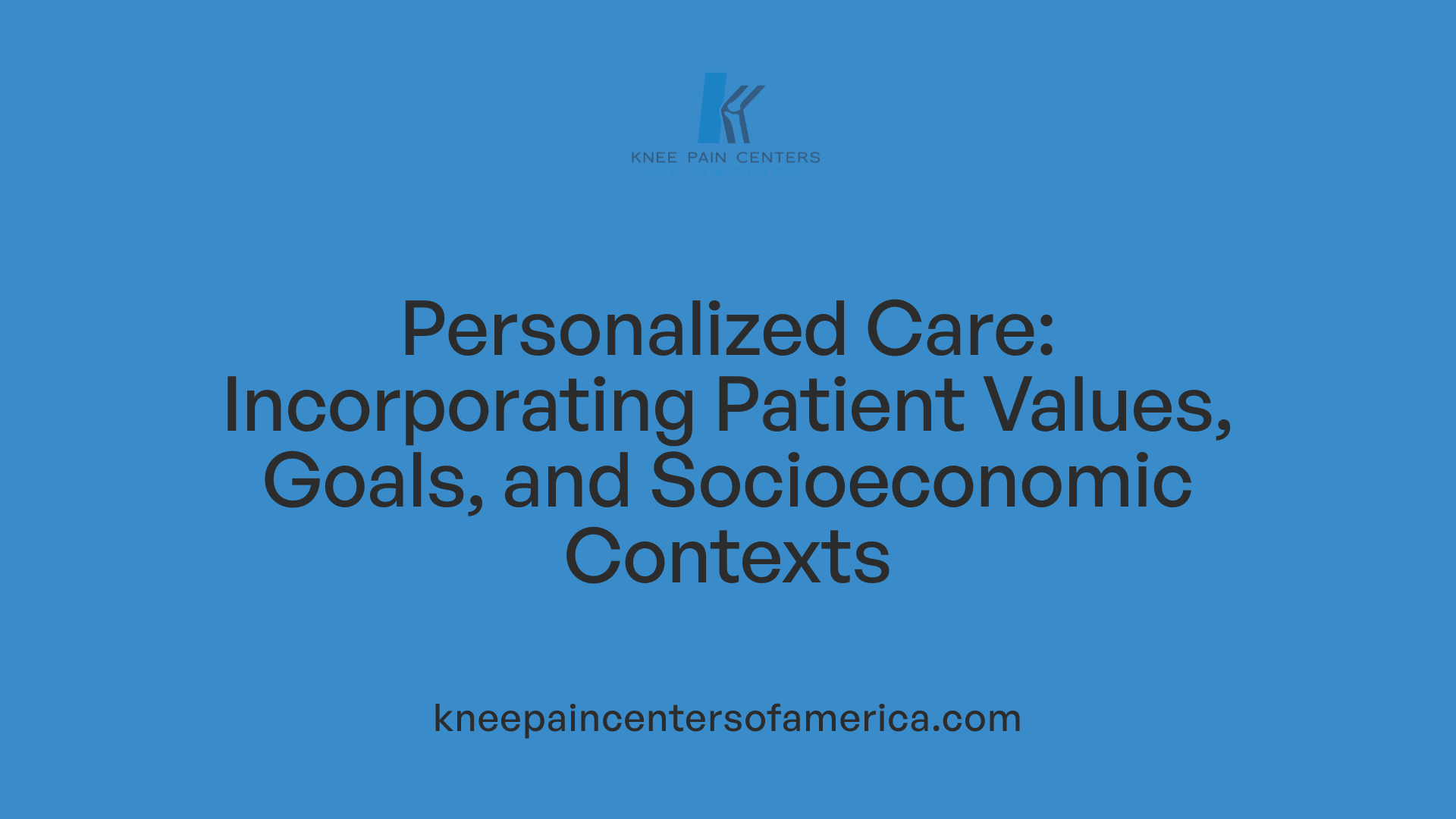 Personalized Care: Incorporating Patient Values, Goals, and Socioeconomic Contexts