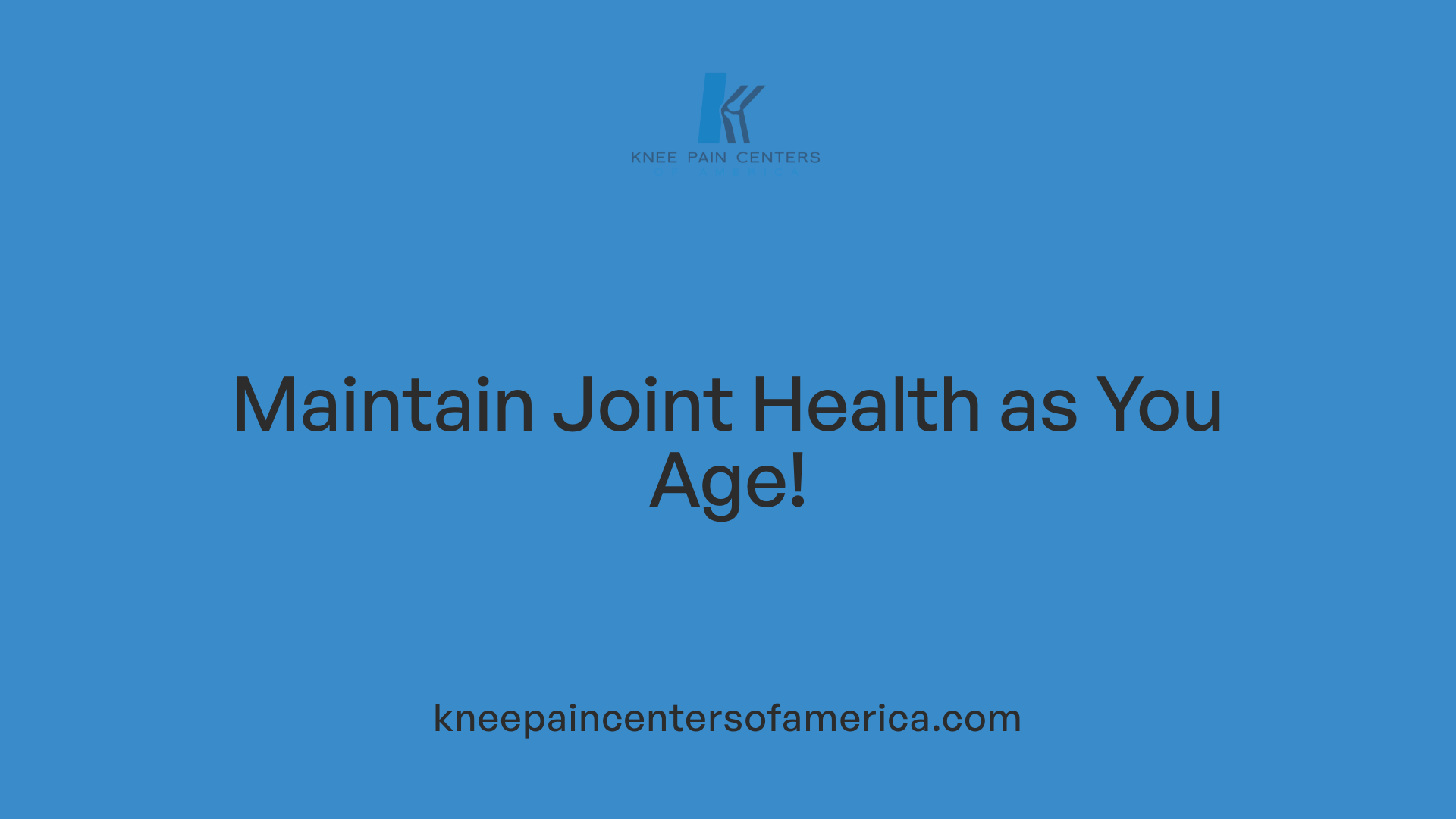 Maintain Joint Health as You Age!