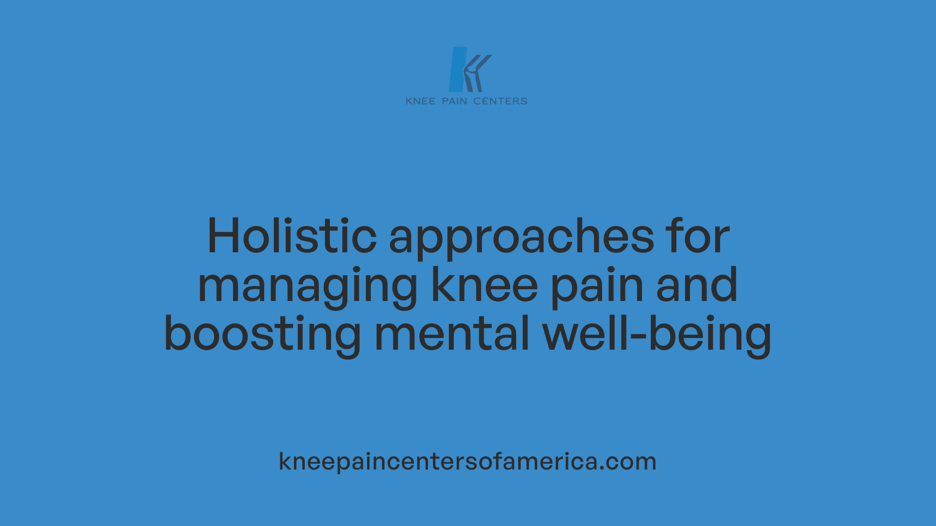 Holistic approaches for managing knee pain and boosting mental well-being
