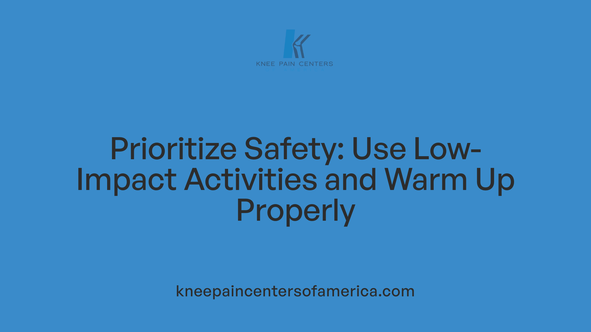 Prioritize Safety: Use Low-Impact Activities and Warm Up Properly