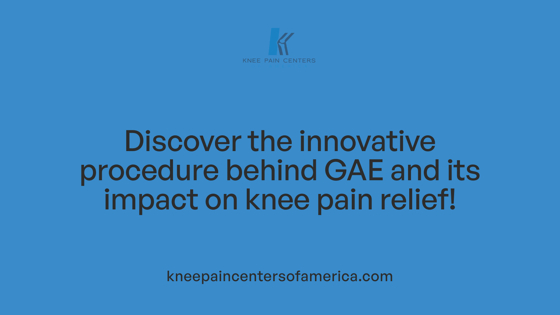 Discover the innovative procedure behind GAE and its impact on knee pain relief!