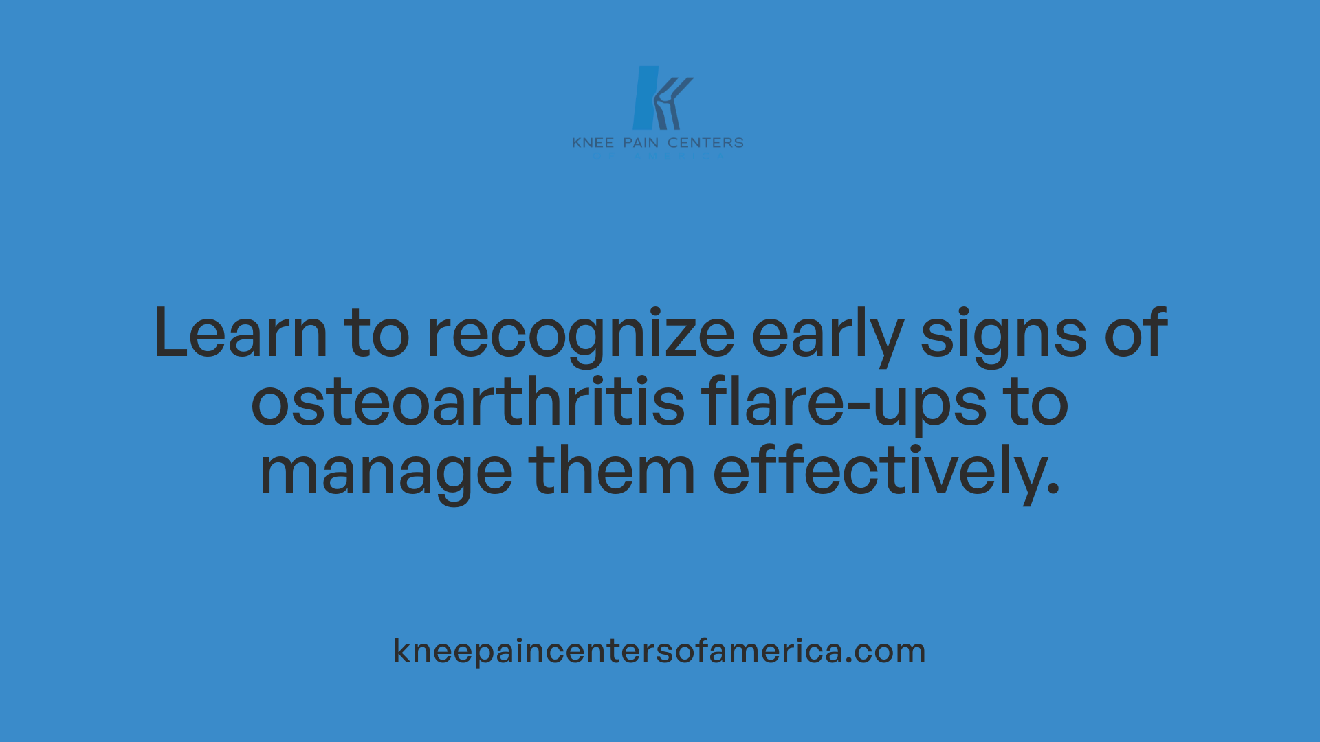 Learn to recognize early signs of osteoarthritis flare-ups to manage them effectively.