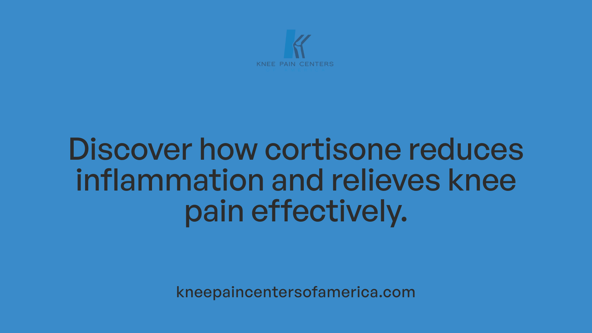 Discover how cortisone reduces inflammation and relieves knee pain effectively.