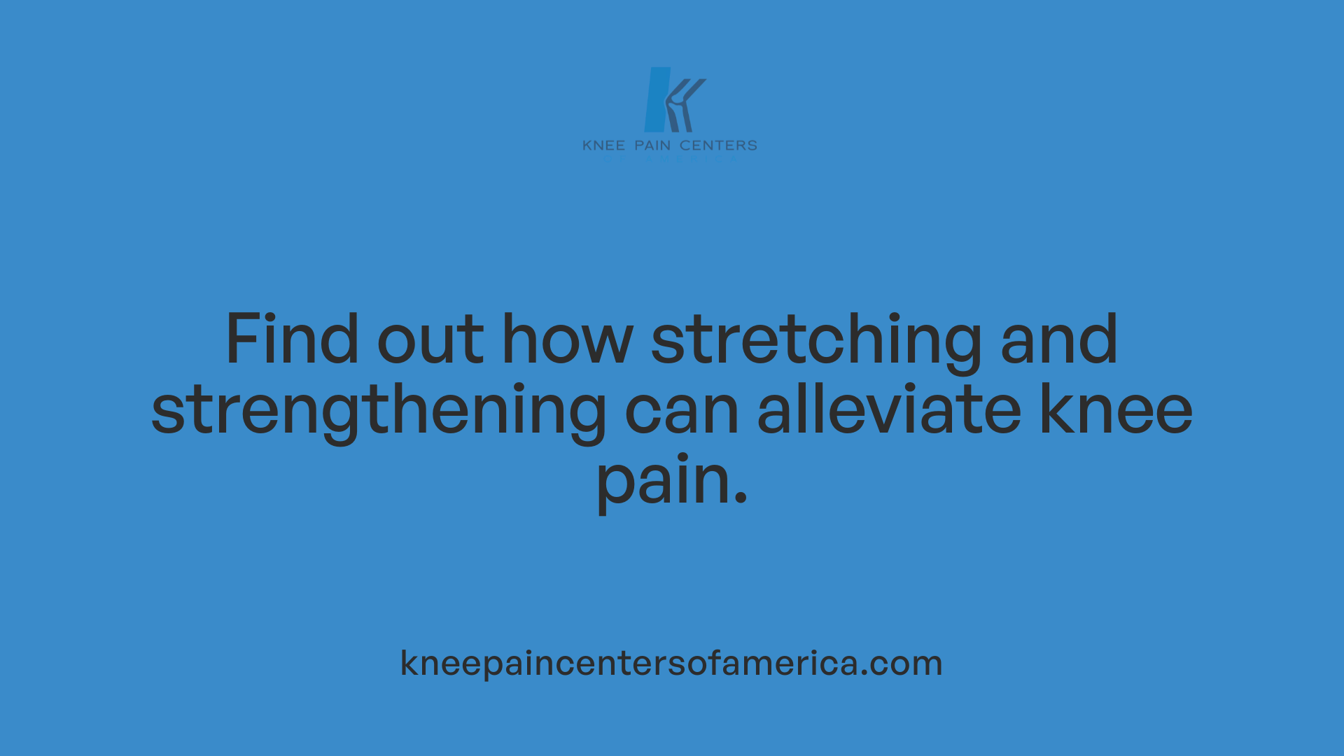 Find out how stretching and strengthening can alleviate knee pain.