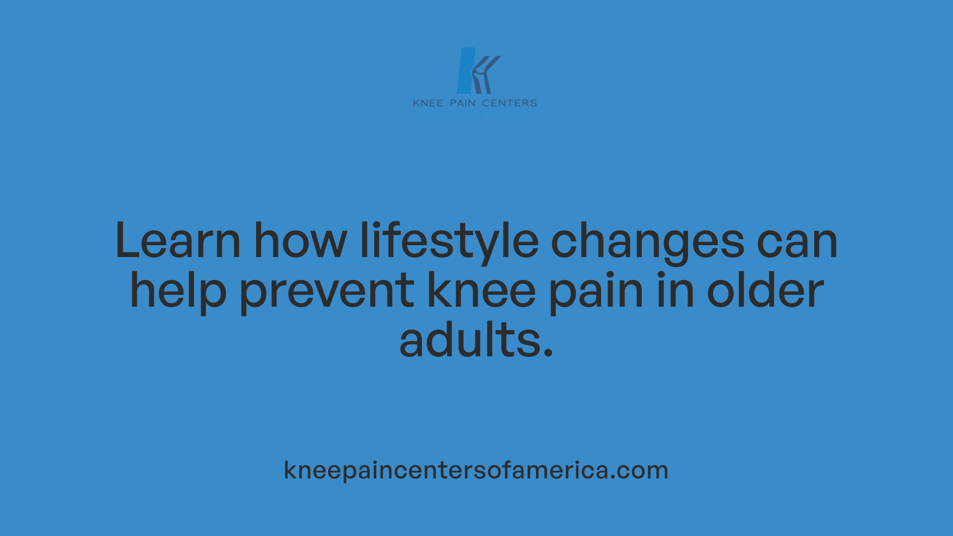 Learn how lifestyle changes can help prevent knee pain in older adults.