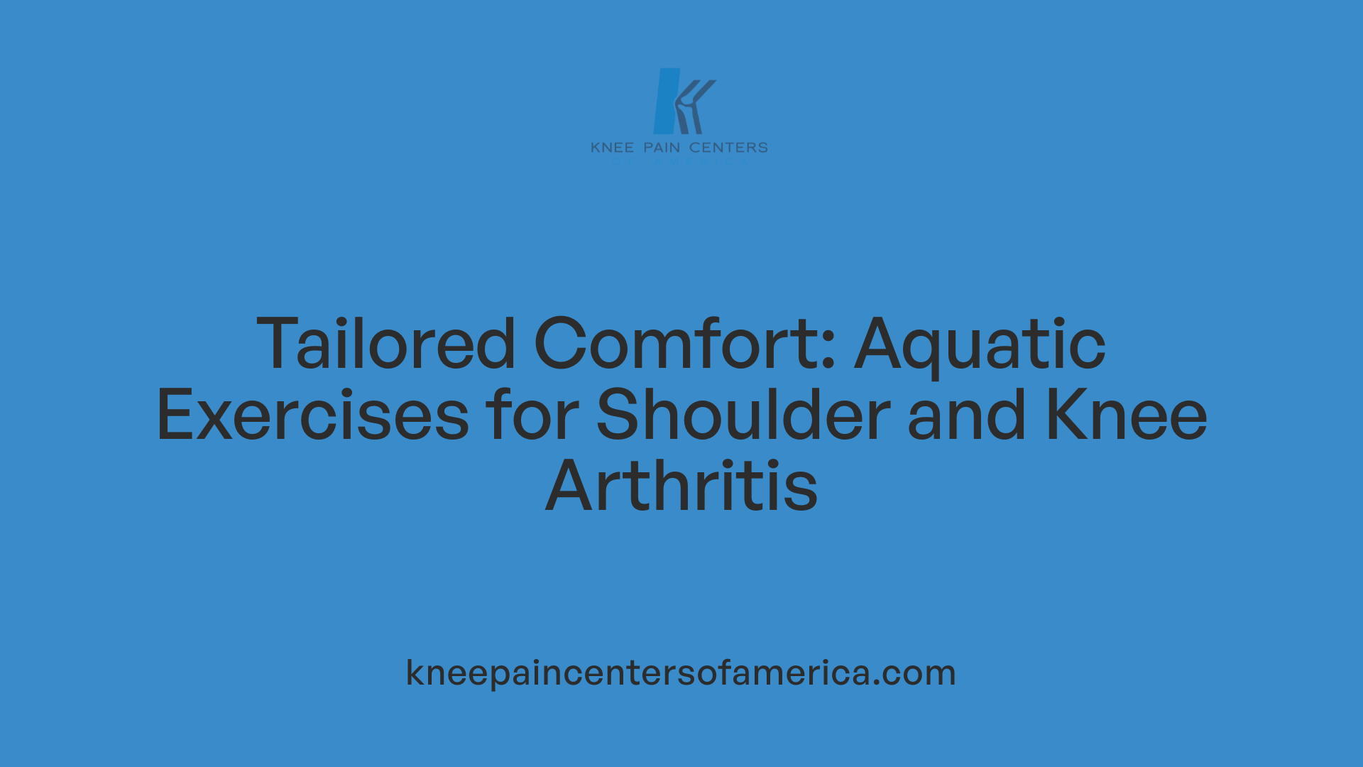 Tailored Comfort: Aquatic Exercises for Shoulder and Knee Arthritis
