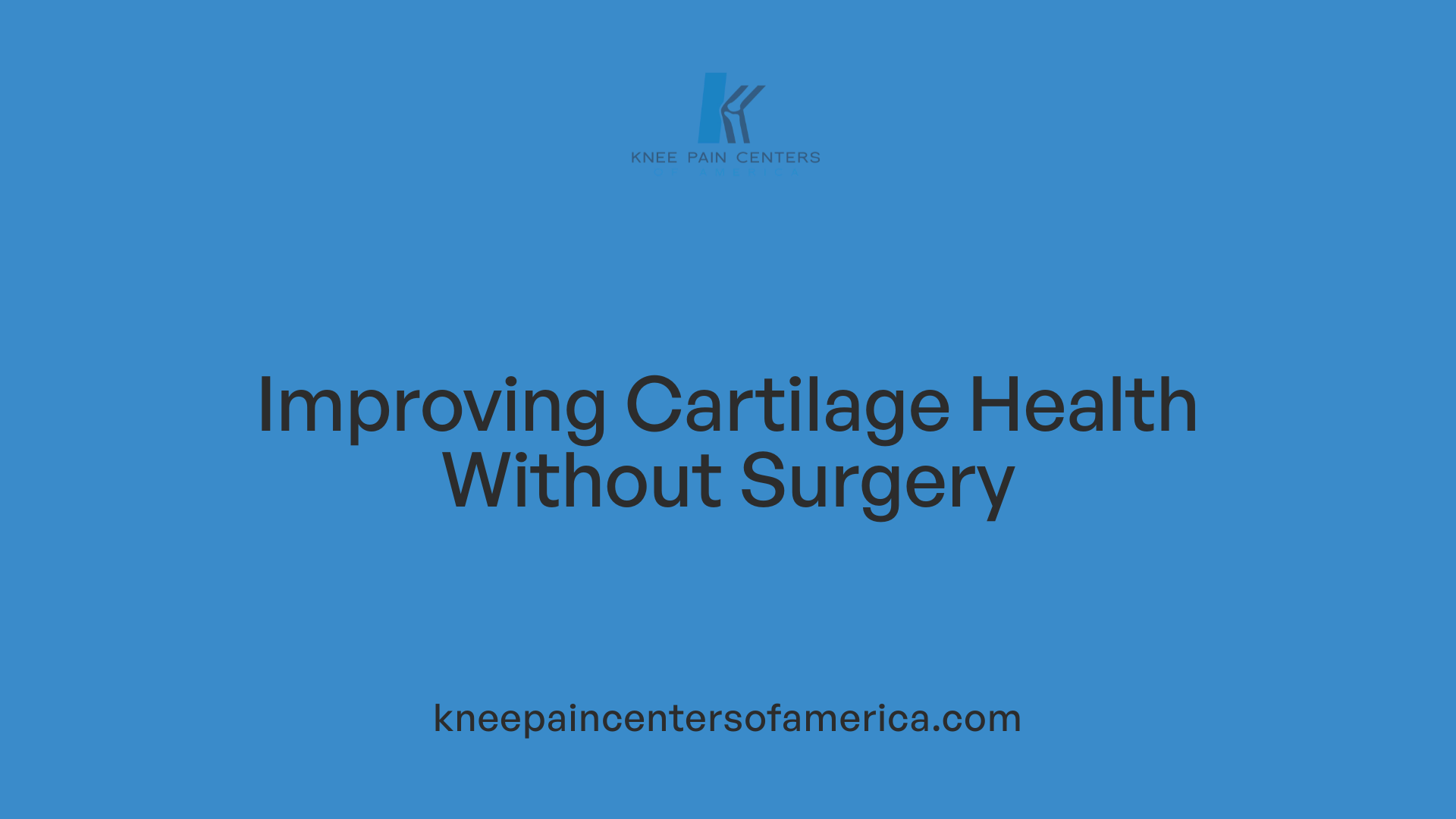 Improving Cartilage Health Without Surgery