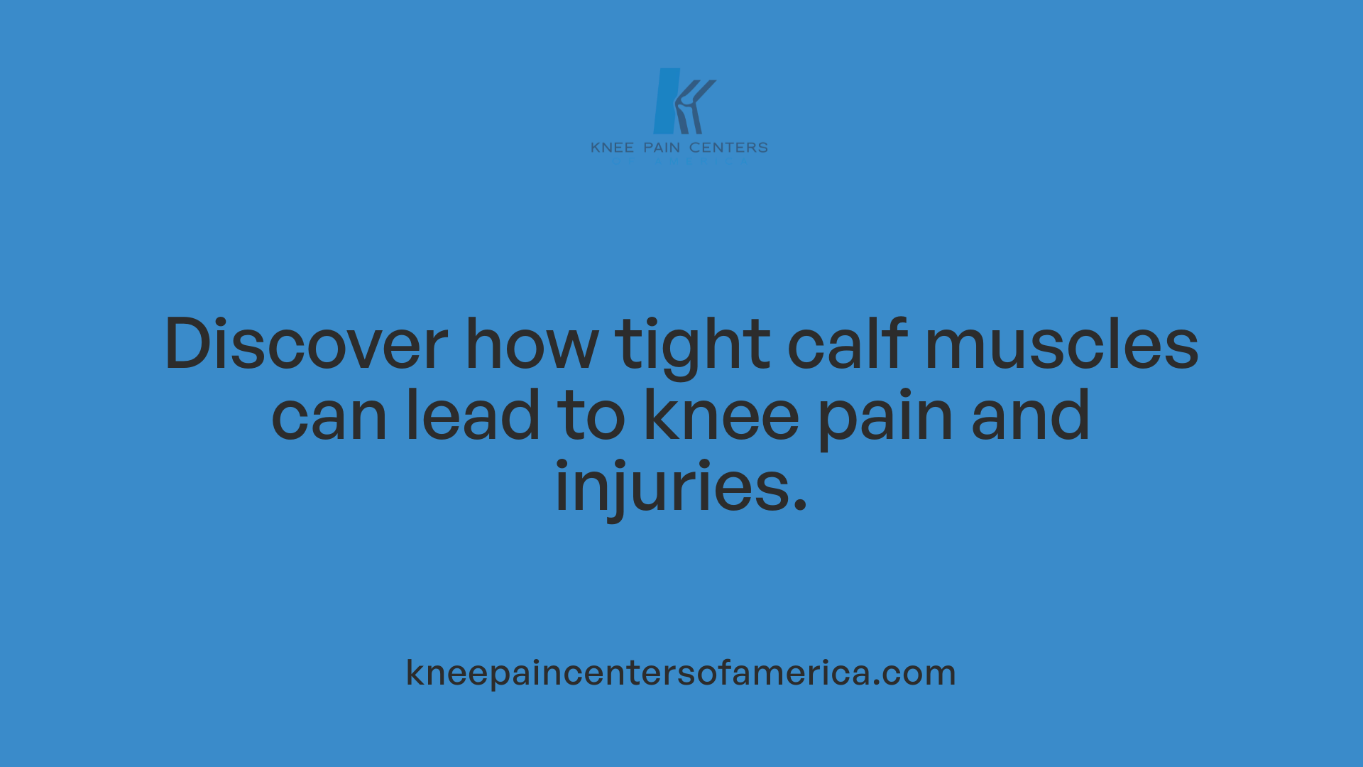Discover how tight calf muscles can lead to knee pain and injuries.