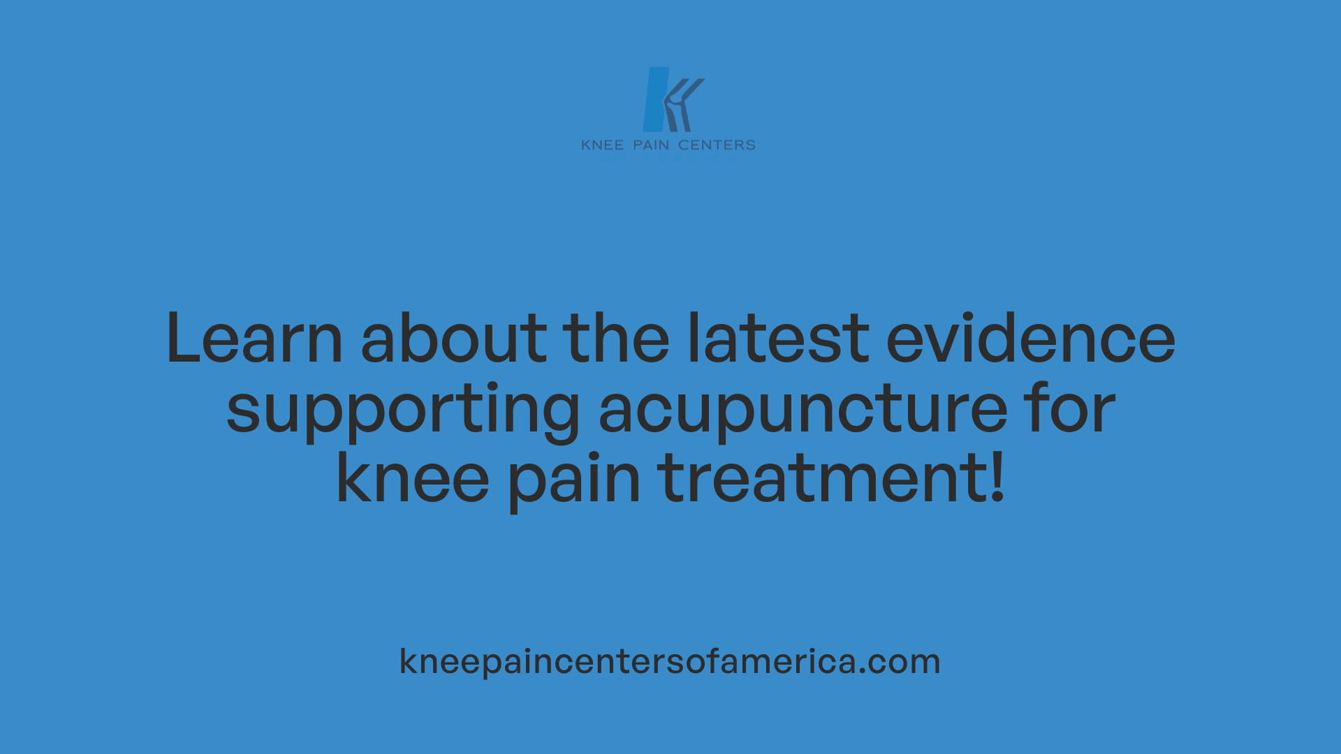 Learn about the latest evidence supporting acupuncture for knee pain treatment!