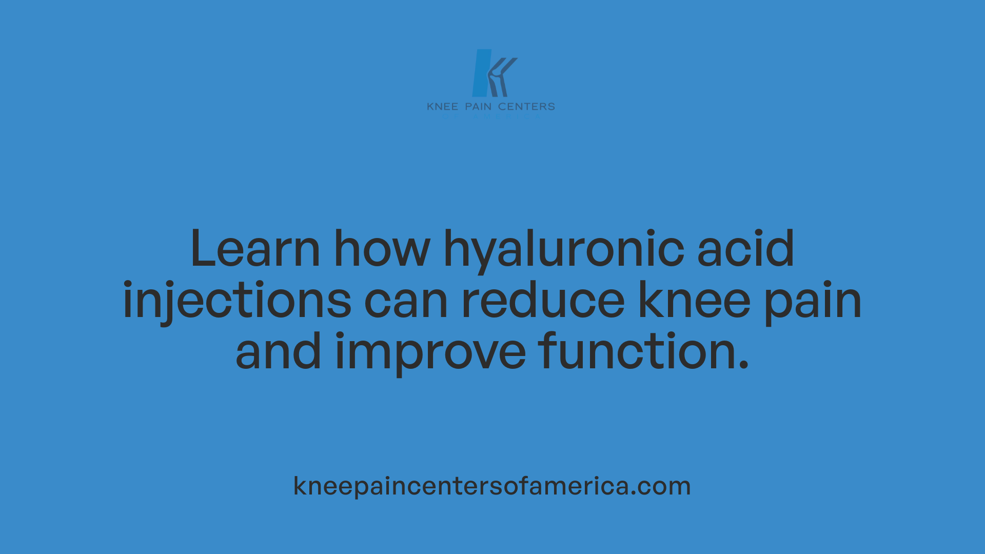 Learn how hyaluronic acid injections can reduce knee pain and improve function.