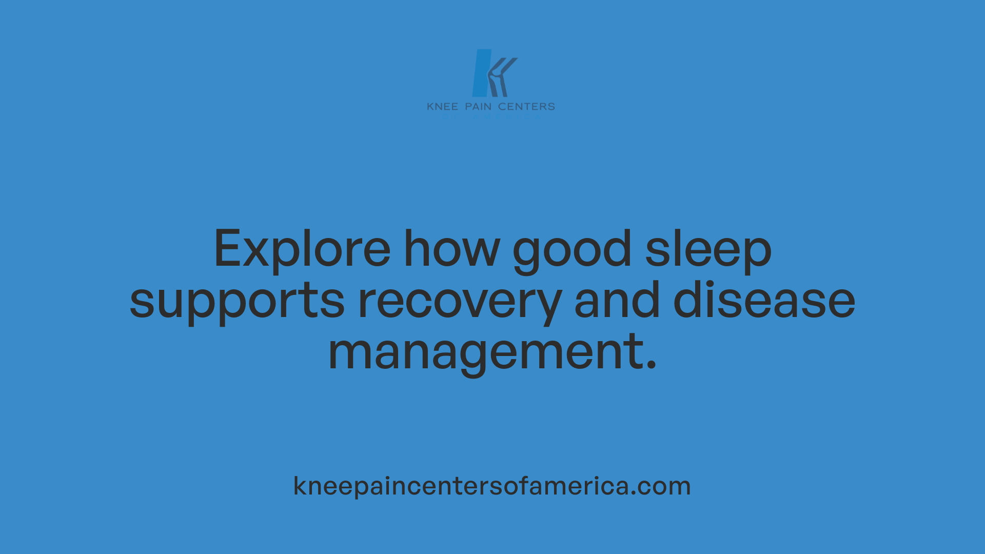 Explore how good sleep supports recovery and disease management.