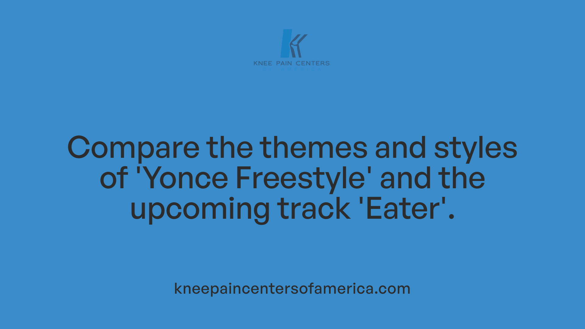 Compare the themes and styles of 'Yonce Freestyle' and the upcoming track 'Eater'.